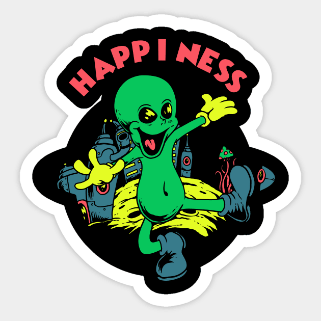 Happiness Sticker by Alien Version